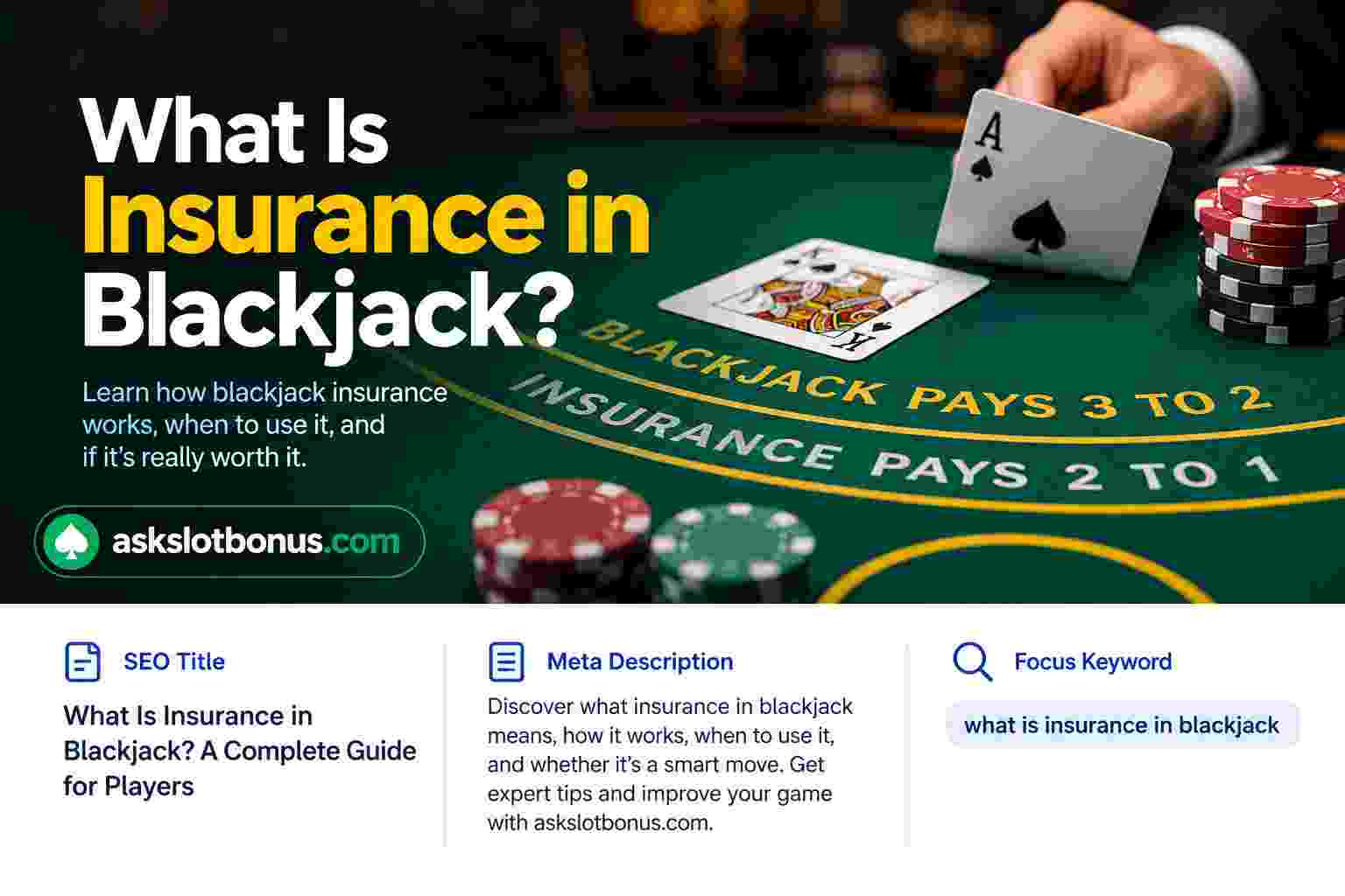 What Is Insurance in Blackjack